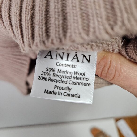 ANIAN The Cashmino Crewneck Sweater Sz L Unisex - Standard Fit - Wool Cashmere - Picture 6 of 10